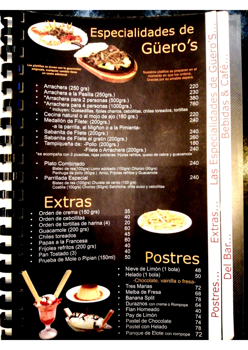 Güeros Restaurante Menu - Image 5