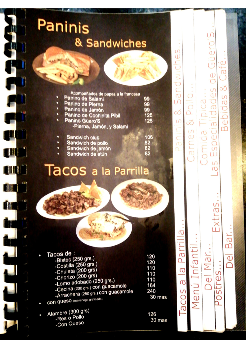 Güeros Restaurante Menu - Image 6